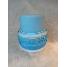 BOLO AZUL BABADO  BISCUIT 