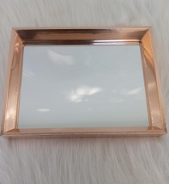 BANDEJA ESPELHADA PLÁSTICO ROSE GOLD