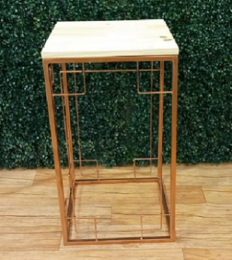 MINI TABLE ARAMADA GEO ROSE GOLD M  70X40 