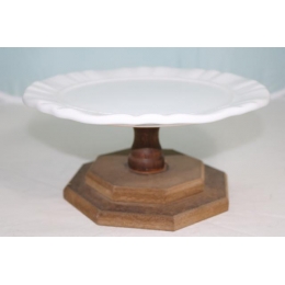 BOLEIRA BASE MDF CERAMICA BRANCA