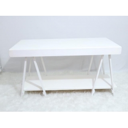 MESA CAVALETE 1,50 COM BASE INFERIOR BRANCO